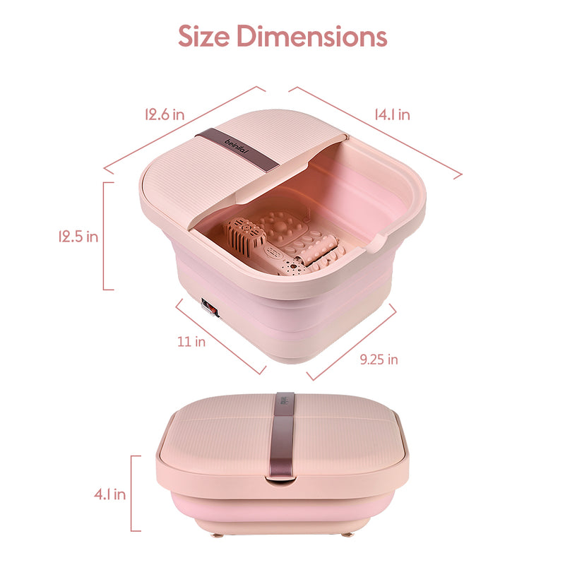 Bồn ngâm chân gấp gọn có chức năng sưởi ấm, massage bong bóng và rung