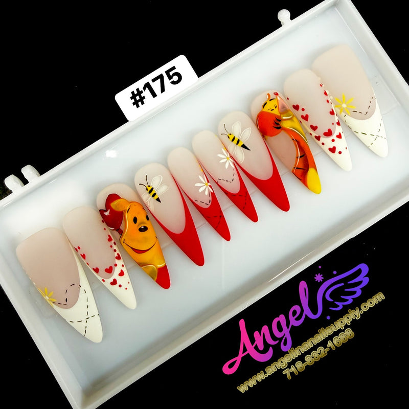 Angelina Handmade Custom Press-On | Long Nail Design #175