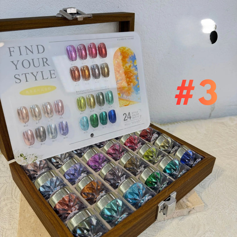 Mirror Chrome Powder Set 24 Colors
