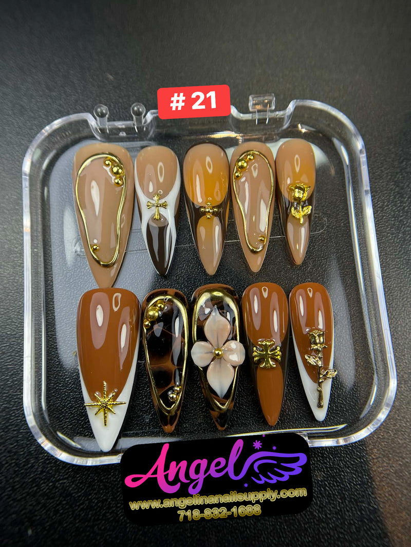 Angelina Handmade Custom Press-On | #001-#029