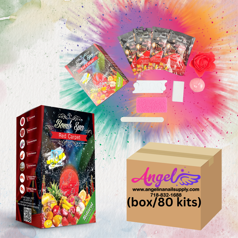 2E Organic Bomb Spa 10 in 1 - Red Carpet (box/80 kits) - Angelina Nail Supply NYC