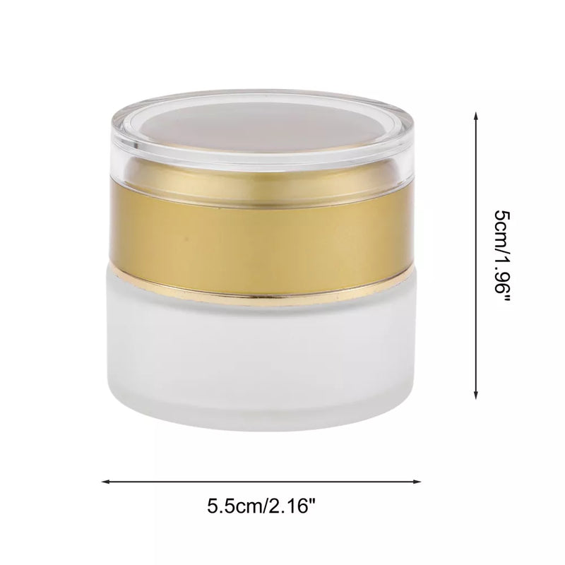 Liquid Jar Glass Gold Cap