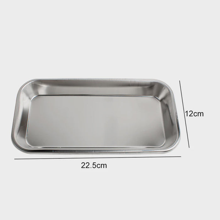 Stainless Steel Tray Silver 9"