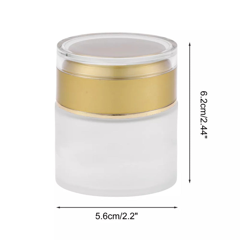 Liquid Jar Glass Gold Cap