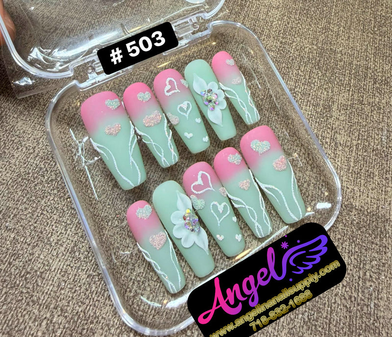Angelina Handmade Custom Press-On | #480-#509