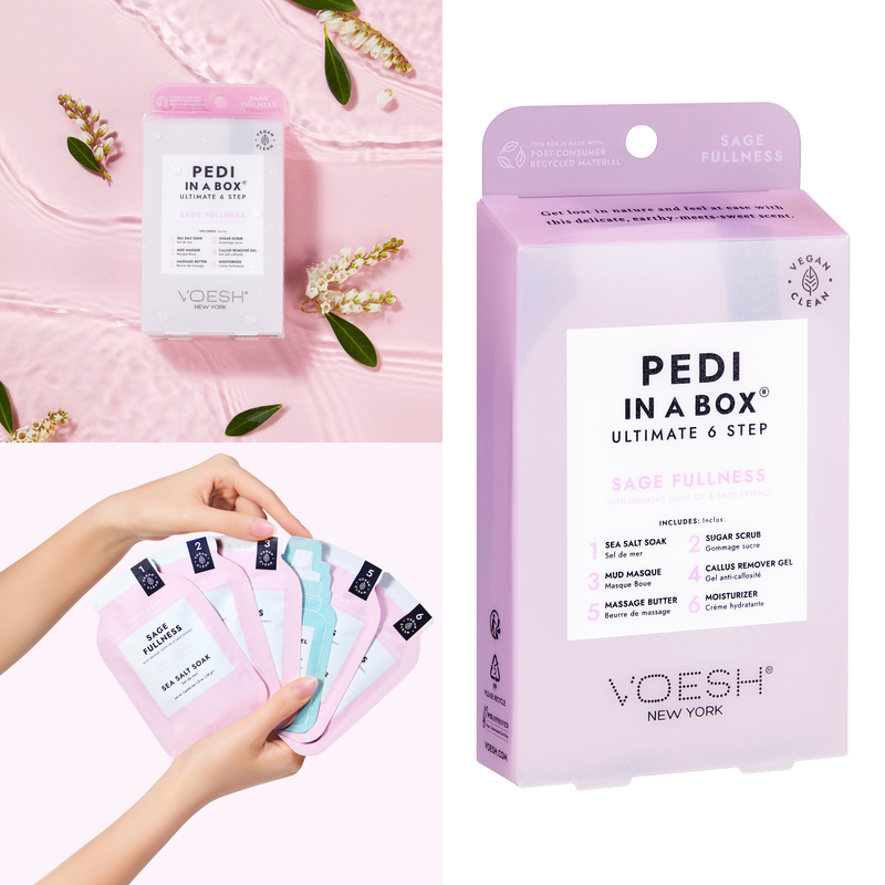 Voesh - Pedi in a Box Ultimate 6 Steps Sage Fullness (box/30pcs)
