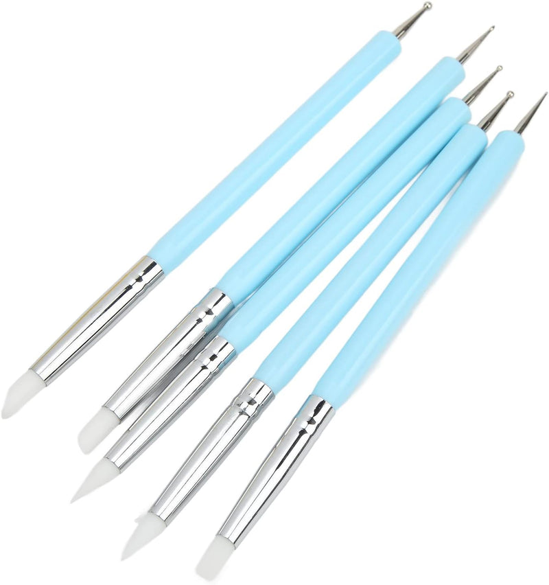 Dụng cụ vẽ móng tay Aora hai đầu bằng silicon và chấm bi