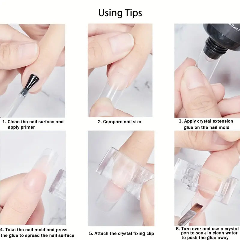 Crystal Nail Extension Mold Clip Clamp
