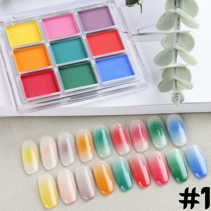 Nail Pigment Palette 9 Colors