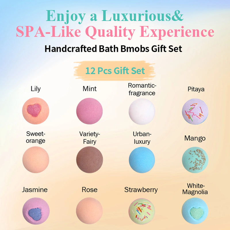 Bath Bombs Set 12 Fragrances