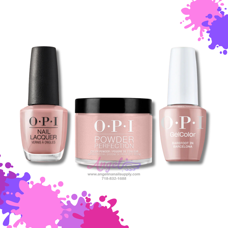 OPI 3in1 combo DP-GC-NL E41 Barefoot in Barcelona