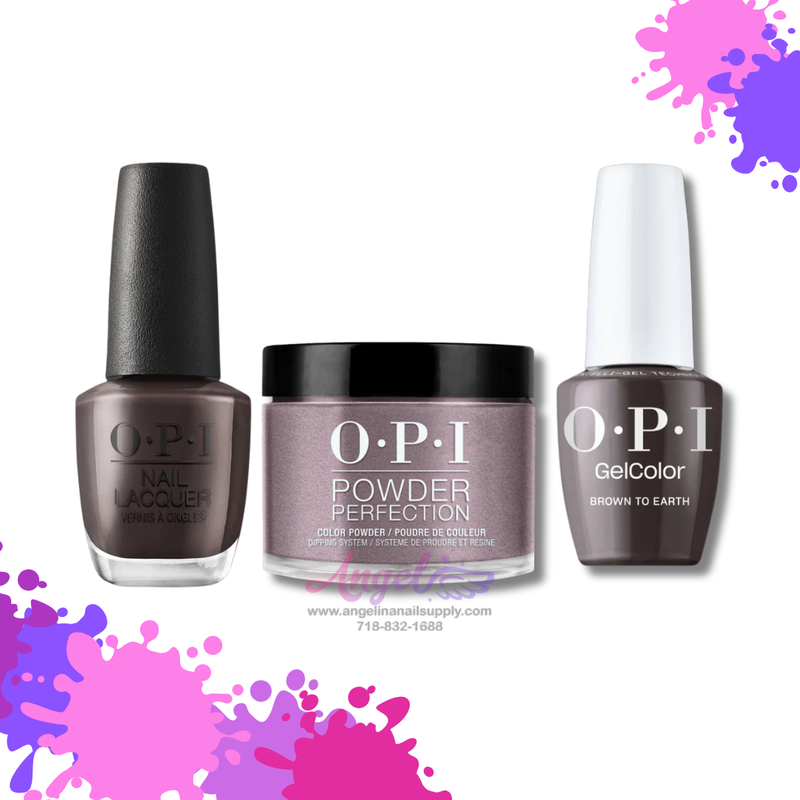 OPI 3in1 combo DP-GC-NL F004 BROWN TO EARTH