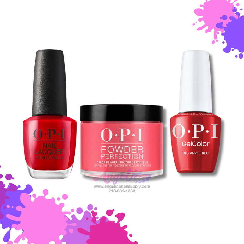OPI 3in1 combo DP-GC-NL N25 BIG APPLE RED