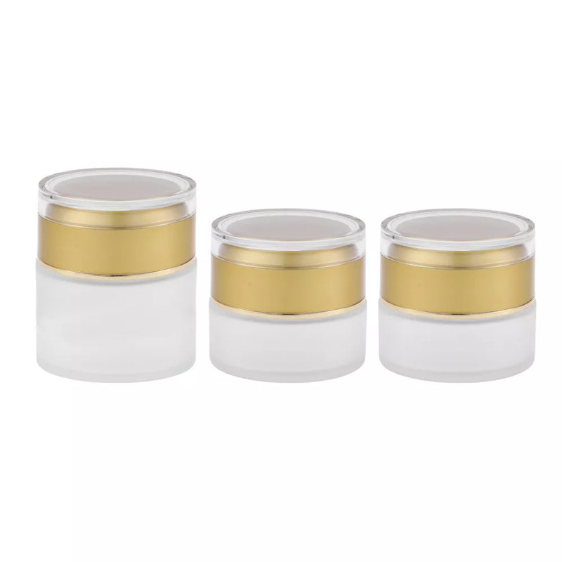 Liquid Jar Glass Gold Cap
