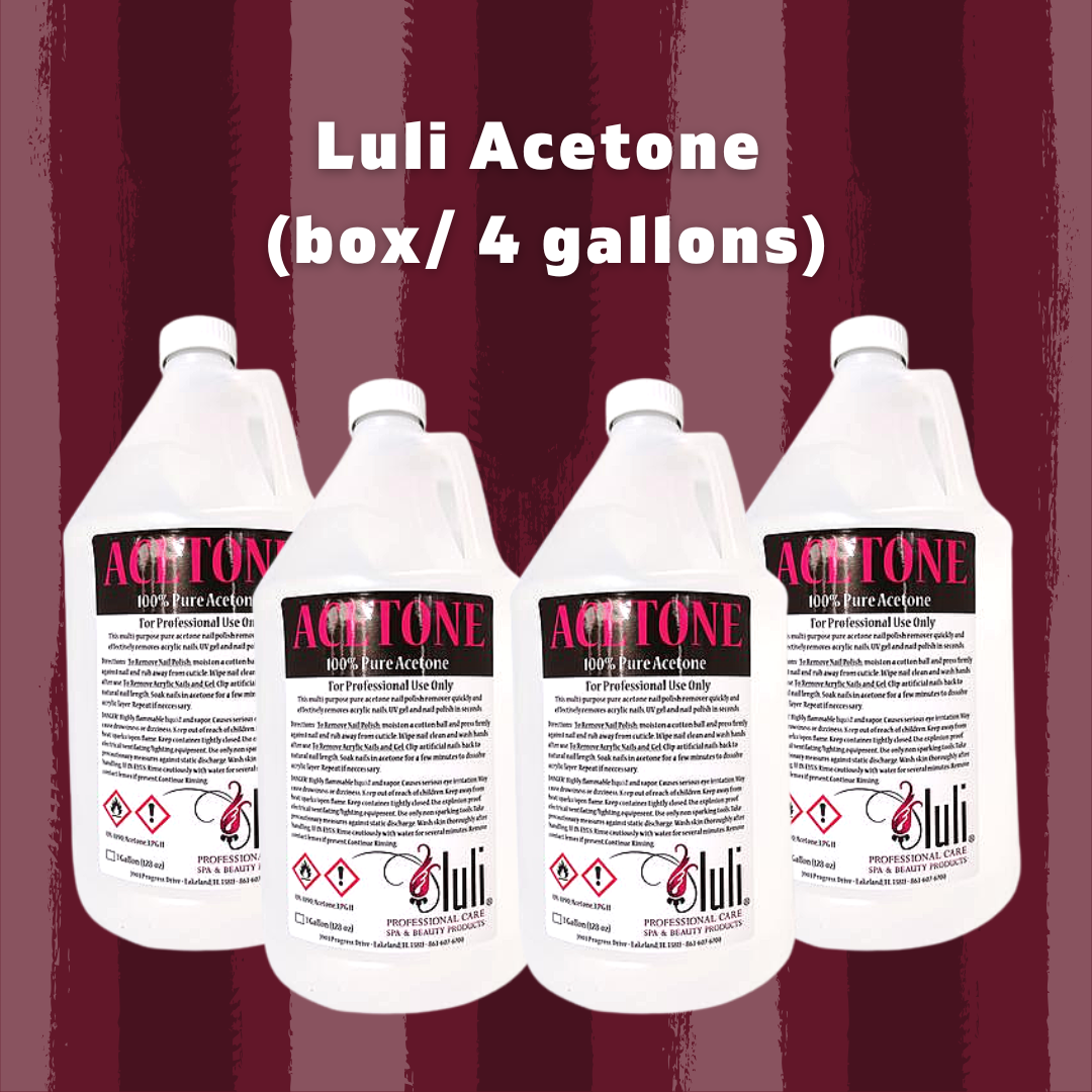 Luli 100% Pure Acetone (Box/ 4 Gallons) — Angelina Nail Supply NYC