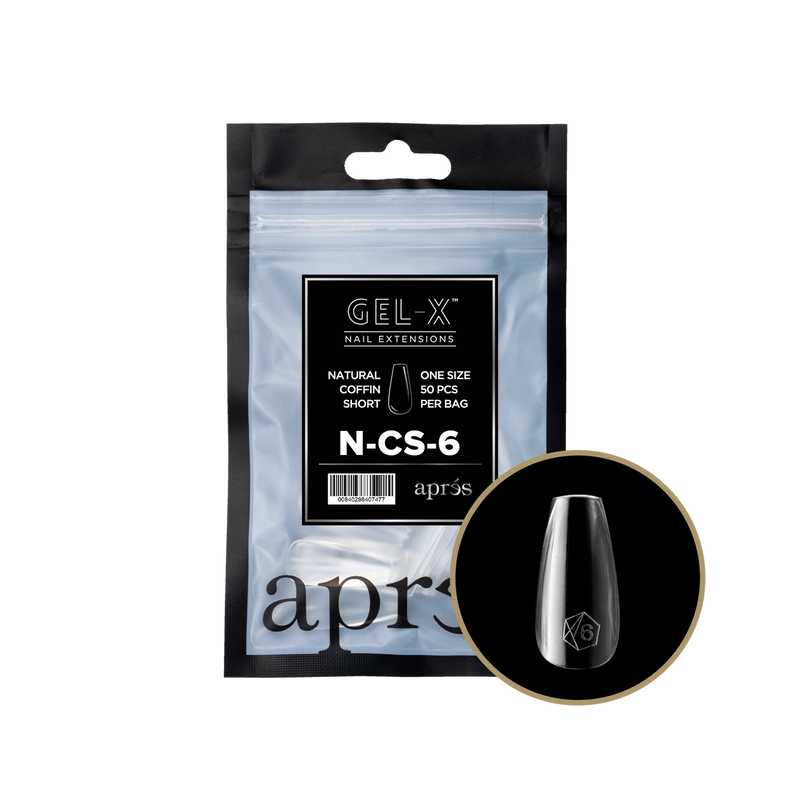 Aprés Gel-X® Natural Coffin Short Refill Bag (50pcs/pack)