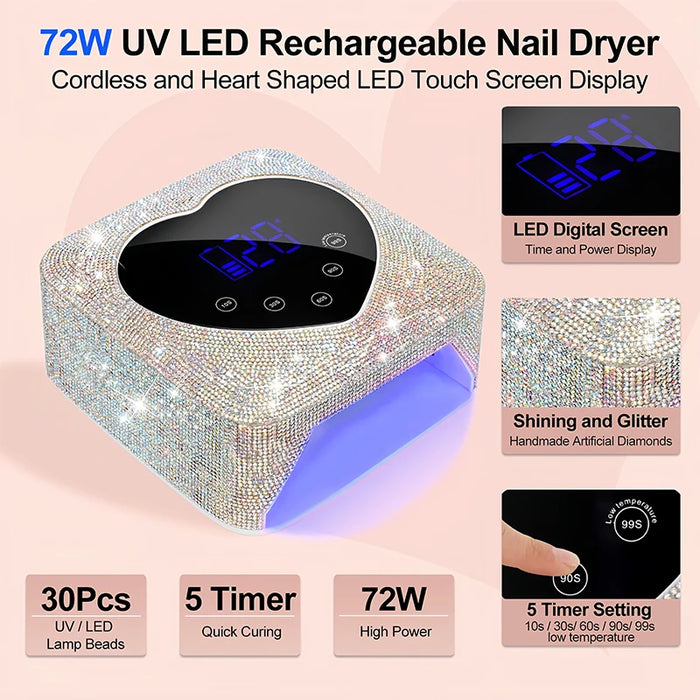 Rhinestone UV LED Nail Lamp