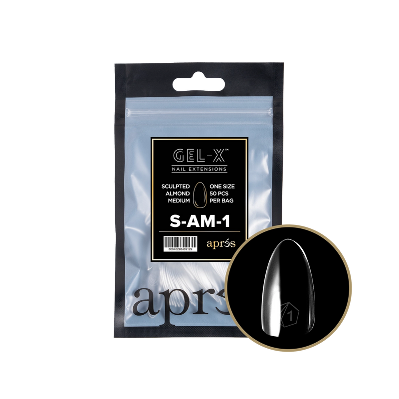 Aprés Gel-X® Sculpted Almond Medium Refill Bag (50pcs/pack)