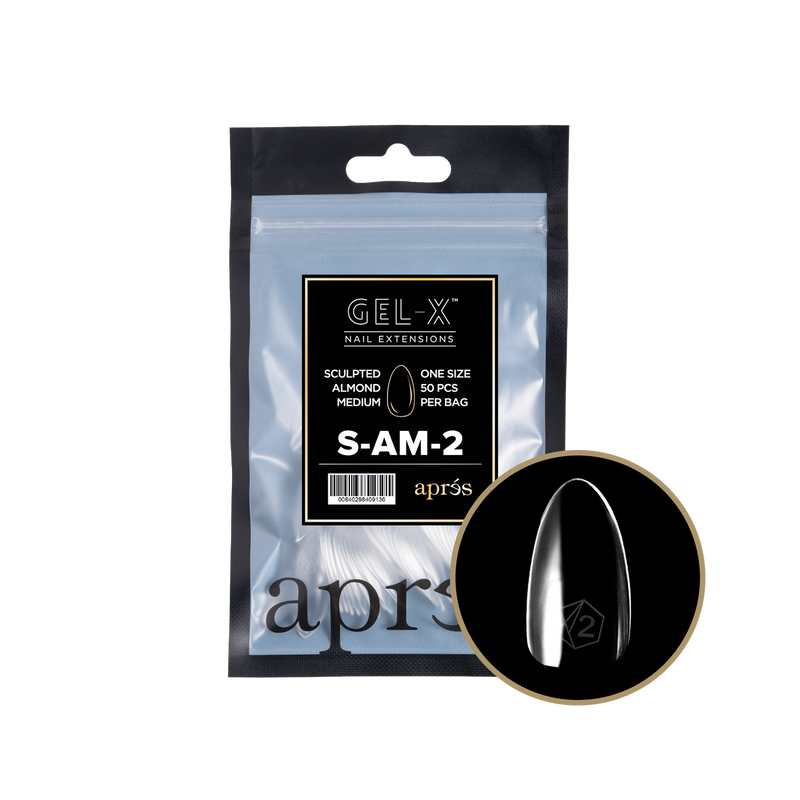 Aprés Gel-X® Sculpted Almond Medium Refill Bag (50pcs/pack)