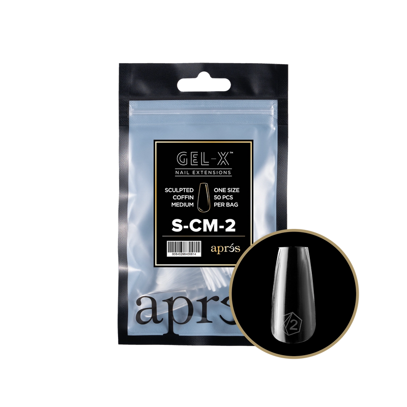 Aprés Gel-X® Sculpted Coffin Medium Refill Bag (50pcs/pack)