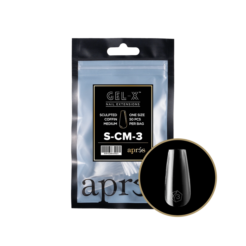 Aprés Gel-X® Sculpted Coffin Medium Refill Bag (50pcs/pack)