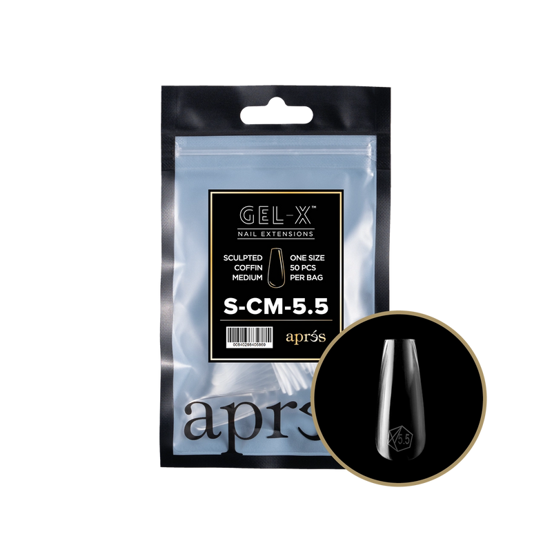 Aprés Gel-X® Sculpted Coffin Medium Refill Bag (50pcs/pack)