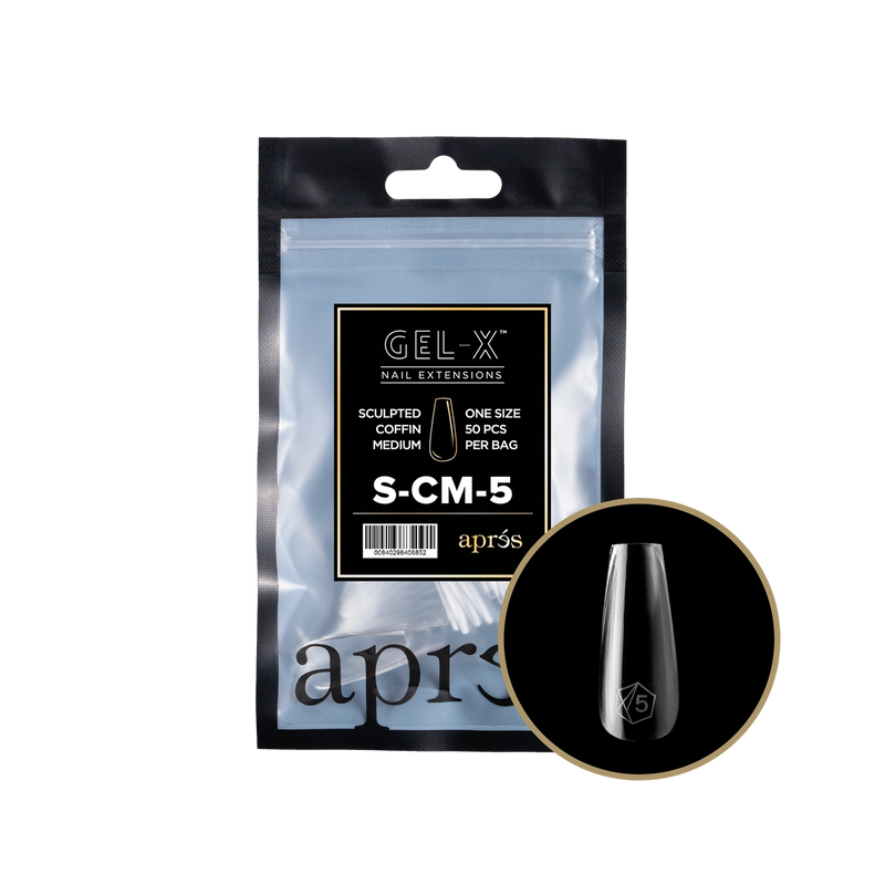 Aprés Gel-X® Sculpted Coffin Medium Refill Bag (50pcs/pack)