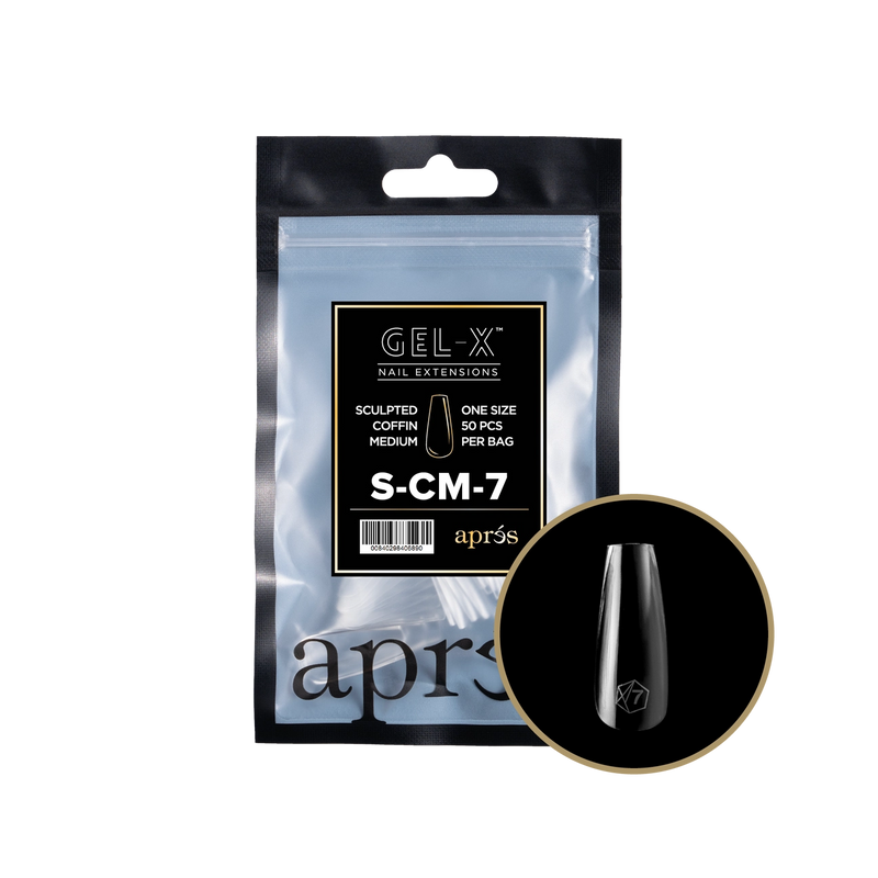 Aprés Gel-X® Sculpted Coffin Medium Refill Bag (50pcs/pack)