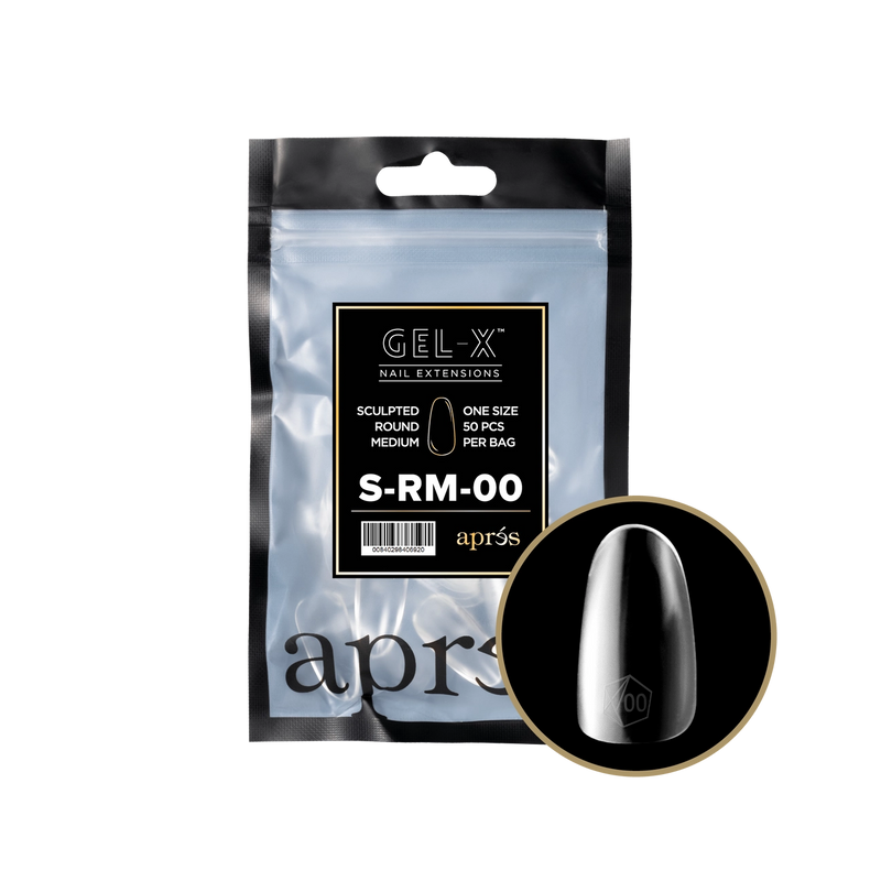 Aprés Gel-X® Sculpted Round Medium Refill Bag (50pcs/pack)