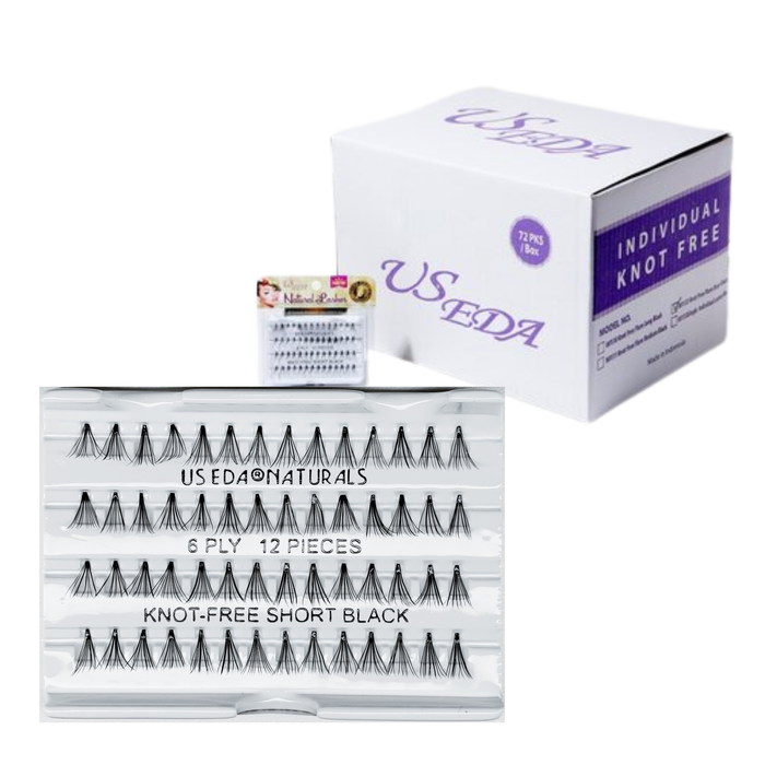 US EDA Natural Lash 12-piece | Short - Box/72 pans