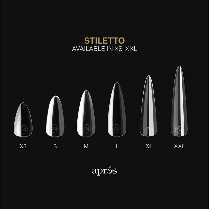 Aprés Box of Tips Sculpted - Stiletto - 2XLong 2.0