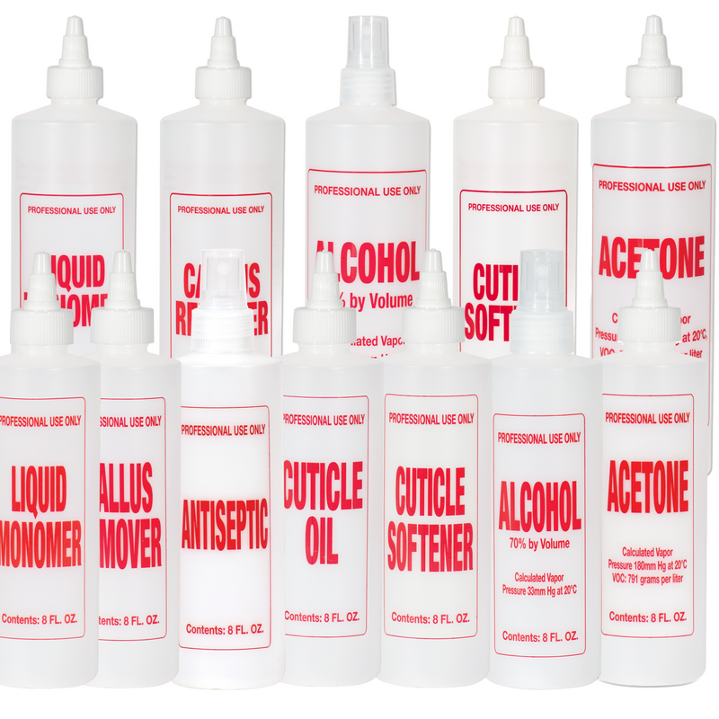 Acetone, Liquid, Cuticle Oil, Alcohol Empty Bottle