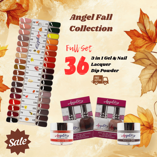 Angel Fall Collection 36 Colors 3in1 Powder + Gel Duo - Angelina Nail Supply NYC