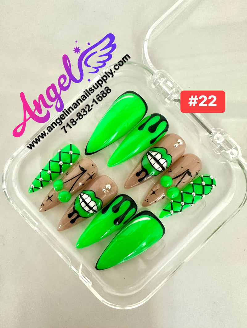 Angelina Handmade Custom Press-On | 001-029 - Angelina Nail Supply NYC