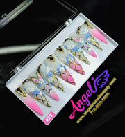 Angelina Handmade Custom Press-On | Long Nail Design 001-029 - Angelina Nail Supply NYC