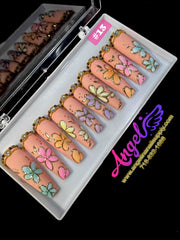 Angelina Handmade Custom Press-On | Long Nail Design 001-029 - Angelina Nail Supply NYC