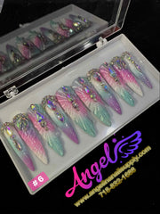 Angelina Handmade Custom Press-On | Long Nail Design 001-029 - Angelina Nail Supply NYC
