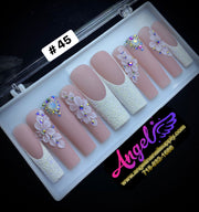 Angelina Handmade Custom Press-On | Long Nail Design 030-059 - Angelina Nail Supply NYC
