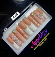 Angelina Handmade Custom Press-On | Long Nail Design 030-059 - Angelina Nail Supply NYC