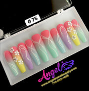 Angelina Handmade Custom Press-On | Long Nail Design 060-089 - Angelina Nail Supply NYC