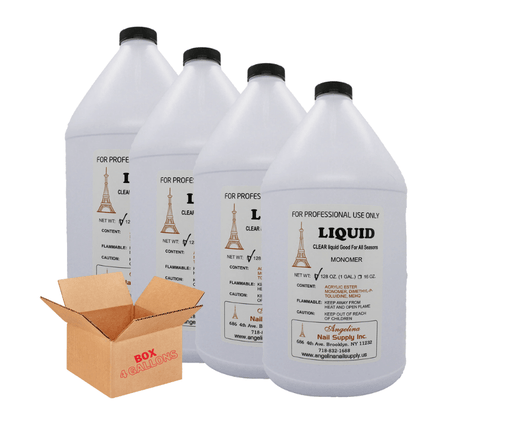 Angelina Liquid Acrylic Monomer - Clear (Box / 4 Gallons) - Angelina Nail Supply NYC