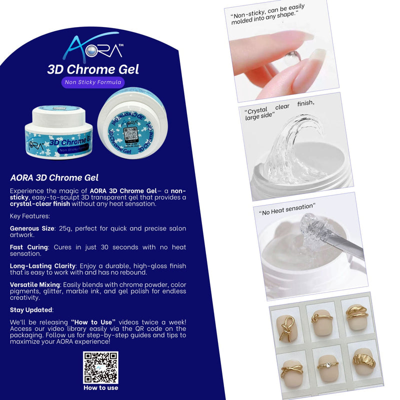 AORA 3D Chrome Gel - Angelina Nail Supply NYC