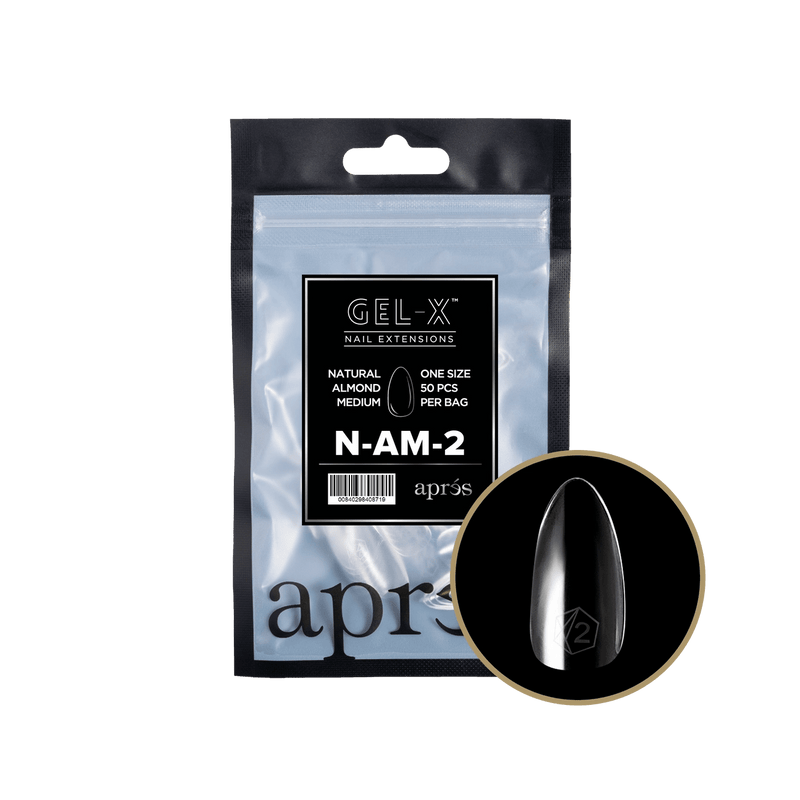 Aprés Gel-X® Natural Almond Medium Refill Bag (50pcs/pack) - Angelina Nail Supply NYC