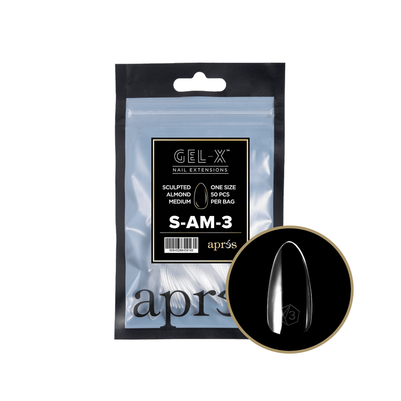 Aprés Gel-X® Sculpted Almond Medium Refill Bag (50pcs/pack) - Angelina Nail Supply NYC
