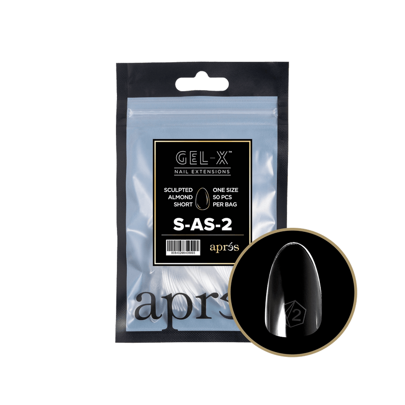 Aprés Gel-X® Sculpted Almond Short Refill Bag (50pcs/pack) - Angelina Nail Supply NYC