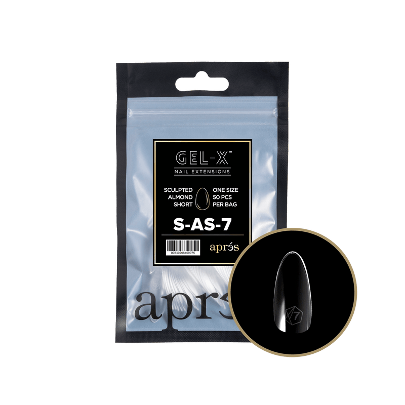 Aprés Gel-X® Sculpted Almond Short Refill Bag (50pcs/pack) - Angelina Nail Supply NYC
