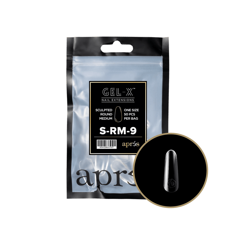 Aprés Gel-X® Sculpted Round Medium Refill Bag (50pcs/pack) - Angelina Nail Supply NYC