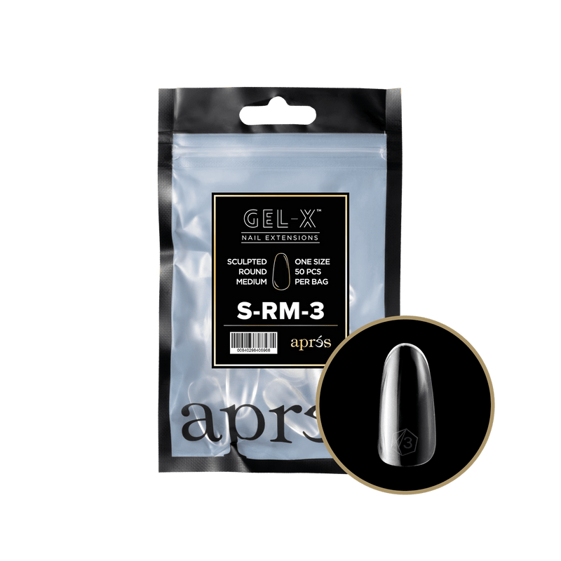 Aprés Gel-X® Sculpted Round Short Refill Bag (50pcs/pack) - Angelina Nail Supply NYC