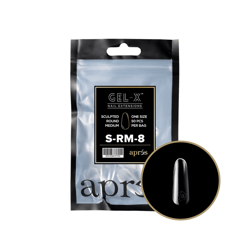 Aprés Gel-X® Sculpted Round Short Refill Bag (50pcs/pack) - Angelina Nail Supply NYC