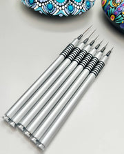 Brush Set | Silver Liner Art Brush (6in1) - Angelina Nail Supply NYC